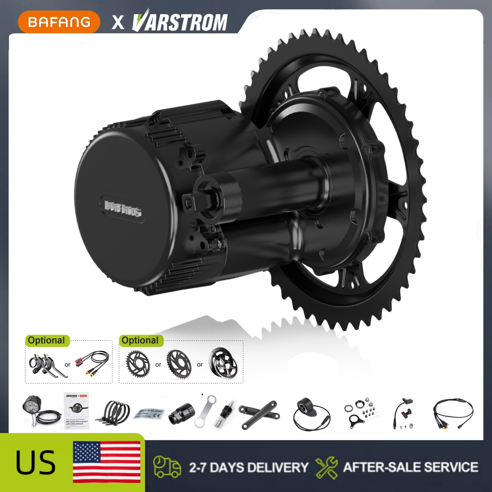 Bafang Bbs02B 48V 750W Mid Drive Kit - Комплект среднего привода BAFANG 48В 500Вт